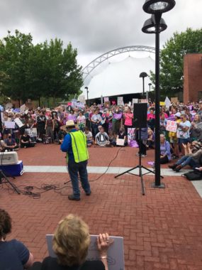 "Bans Off Our Bodies" rally for abortion and reproductive rights at Charlottesville Free Speech Wall (5/14/2022)