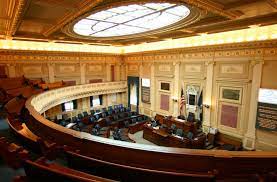Interior photo of Virginia state legislature