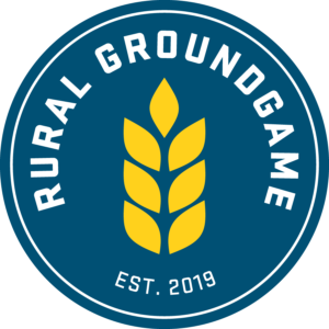Logo of Rural GroundGame showing a stylized stalk of grain with the words "Est. 2019" underneath