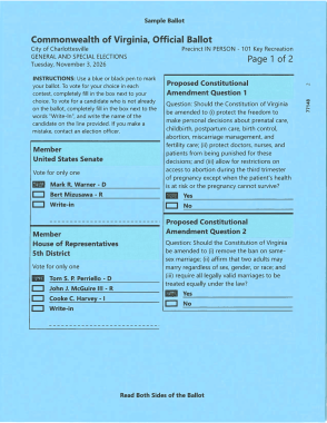 Charlottesville, VA 2026 Election sample ballot_page 1